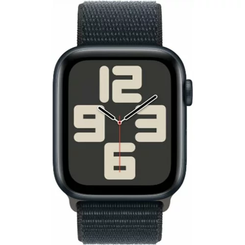 Apple Watch SE (2022) 44mm (GPS Only) Aluminium Case Midnight Black Loop Band Črna