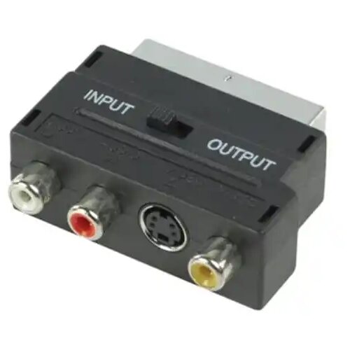 Velteh Adapter skart-3 x RCA sa prekidačem, Crni Slike