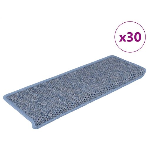 vidaXL Samoljepljivi otirači za stepenice 30 kom 65x21x4 cm plavi Cijene