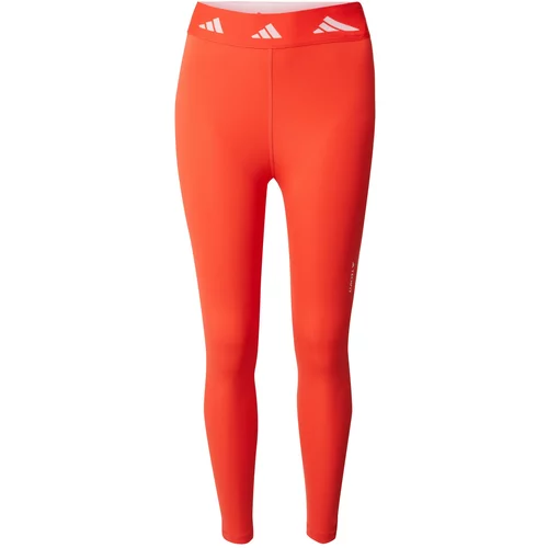 Adidas Sportske hlače 'Techfit' crvena / bijela