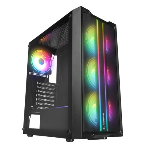 Rampage SLIDER Mesh LED Strip Tempered Glass Black Slike