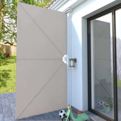  Sklopiva bočna tenda krem 400 x 200 cm Slike