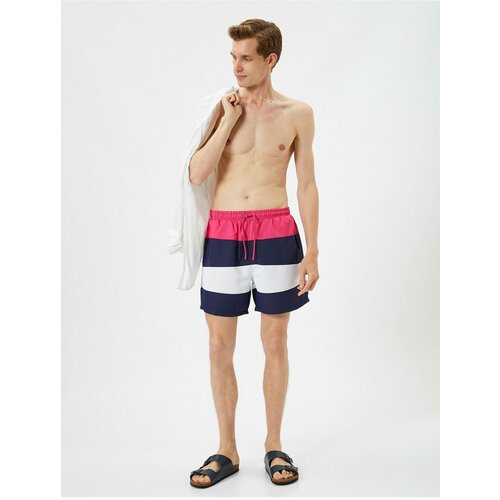 Koton Marine Shorts with Color Block with a drawstring waist and pocket. Cene