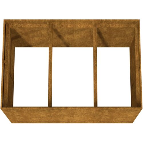  Povi&amp;scaron;ena vrtna gredica 120 x 80 x 80 cm od čelika COR-TEN Slike