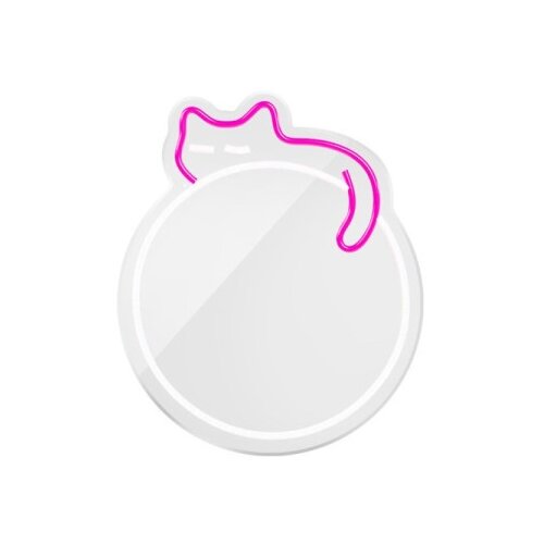 TelForceOne Barvit LED neon z ogledalom TF1 Sleeping Cat FMNE03 bela in roza, (5000279457) Cene
