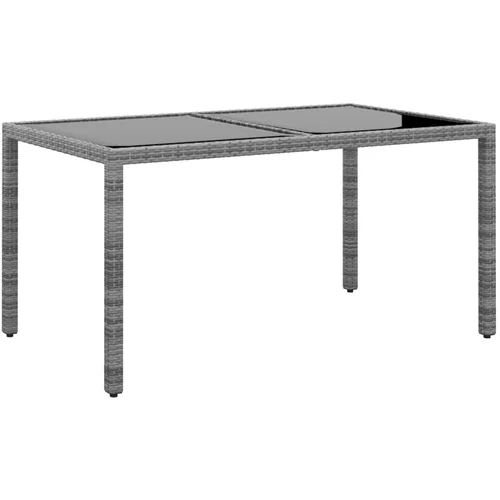  Vrtni stol 150x90x75 cm od kaljenog stakla i poliratana sivi