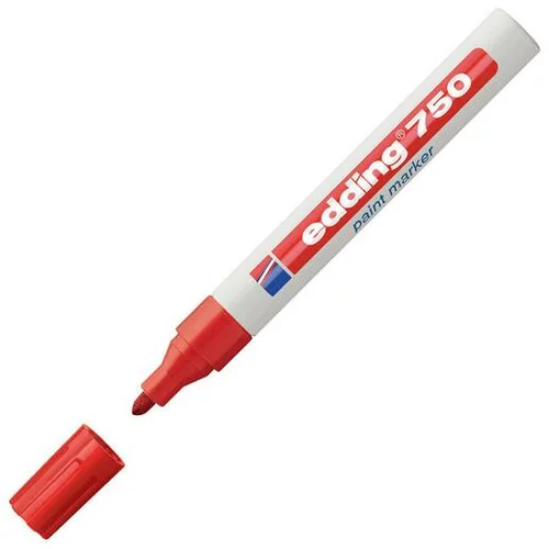 Edding marker z lakom EDE750002 E-750, 2-4 mm, rdeč 10 KOS