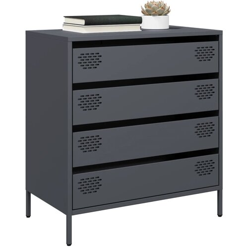 VidaXL Komoda antracit 68x39x73,5 cm od hladno valjanog čelika Slike