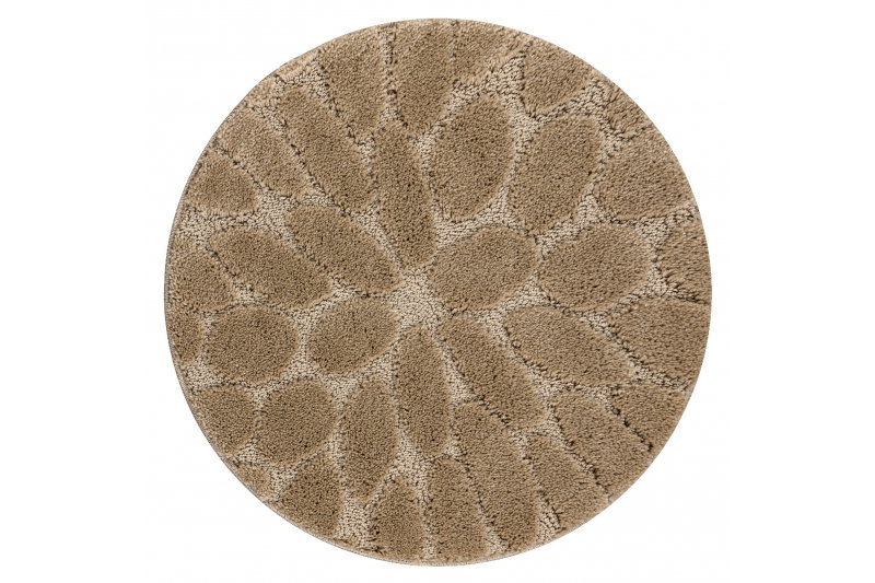 RugsX Kopalni&scaron;ka preproga SUPREME krog STONES, kamni, nedrseča, mehka - bež cercle 100 cm, (5000177233) Cene