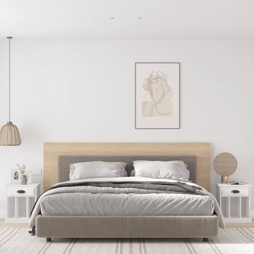 VidaXL Nočna omarica 2 kosa bela 43x36x50 cm Slike