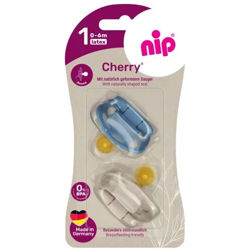 Nip laža vi&amp;scaron;njica, kaučuk, 0-6m, 2 kom, mix Slike