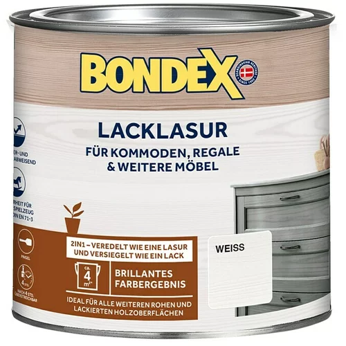 BONDEX Lazura (Bijele boje, 375 ml, Svilenkasti sjaj)