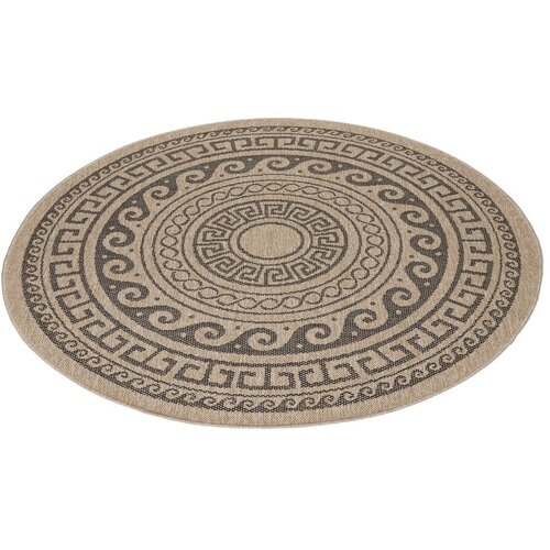 Ayyildiz Carpets Crni/bež okrugao vanjski tepih &amp;oslash; 120 cm Comilla &amp;ndash; Slike