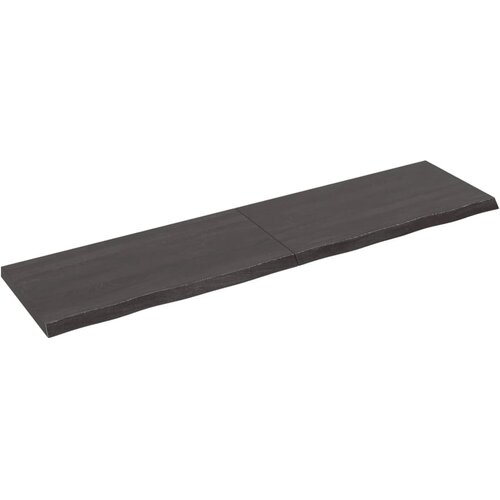vidaXL Zidna polica tamnosiva 160x40x(2-4) cm od obrađene hrastovine Cijene