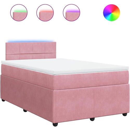 Box spring krevet s madracem ružičasti 120 x 200 cm bar&amp;scaron;unasti Slike