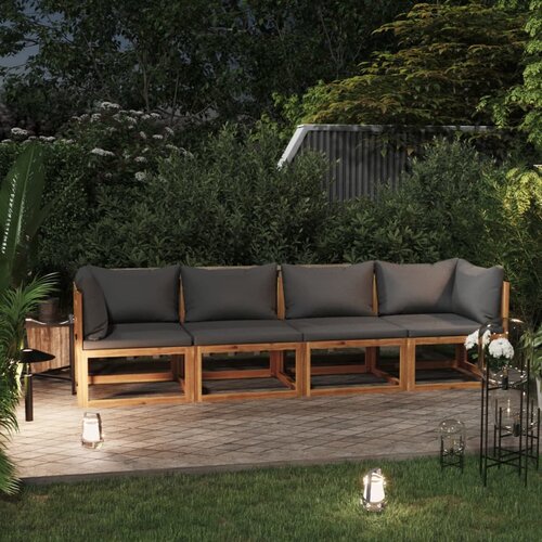  3057608 4-Seater Garden Sofa with Cushion Solid Acacia Wood (2x311856) Slike