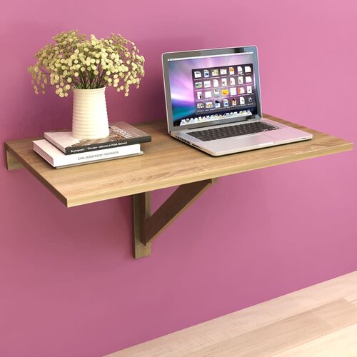 VidaXL Preklopni Zidni Stol Boja Hastovine 100x60 cm Slike