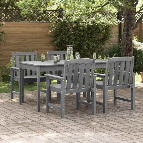 vidaXL vrtne jedilne stole 4 kosi svetlo siva 65.5x55.5x88 cm hdpe Cene