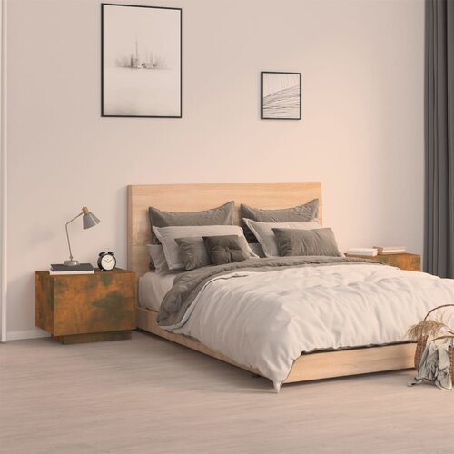 The Living Store Nočna omarica dimljeni hrast 100x35x40 cm inženirski les - Nočna Omarica, (21433005) Slike