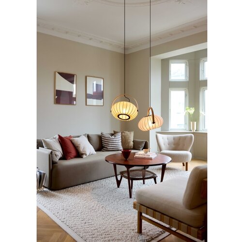 Halo Design 746361 - Visilica na sajli DC, 1xE27/40W/230V, prečnik 40 cm, zelena/hrast Slike