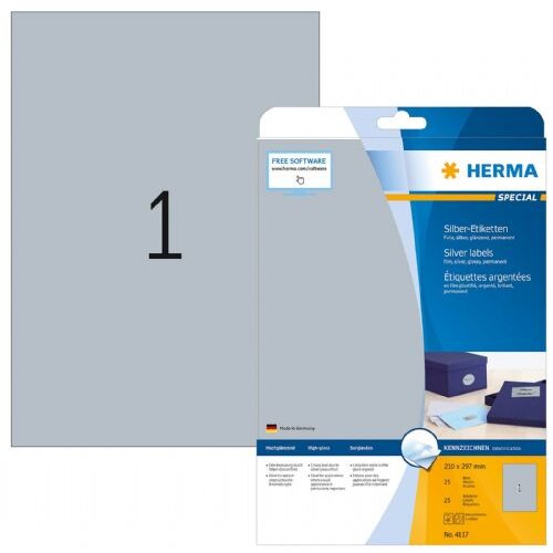 Herma etikete 210x297 A4/1 1/25 srebrna ( 02H4117 ) Cene