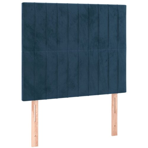 Maison Chic Posteljno vzglavje - Vzglavna omarica 2 kosa temno modro 90x5x78/88 cm žamet, (22077232) Cene