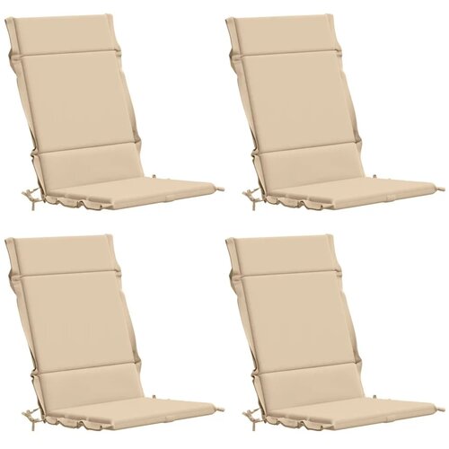  Jastučići za stolice s visokim naslonom - 4 komada GEMERT 4 pcs - Krem (melange) 120 x 50 x 3 cm 4 Cijene