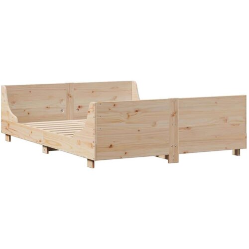 vidaXL Krevet s regalom za knjige bez madraca 160x200 cm masivno drvo Cene