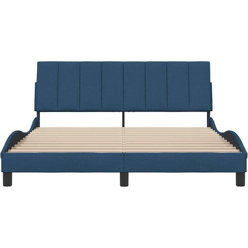  Okvir za krevet bez madraca plavi 160x200 cm od tkanine - Plava 160 x 200 cm Slike