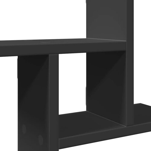  Zidne police 2 kom crne 50 x 12 x 50 cm od konstruiranog drva Slike