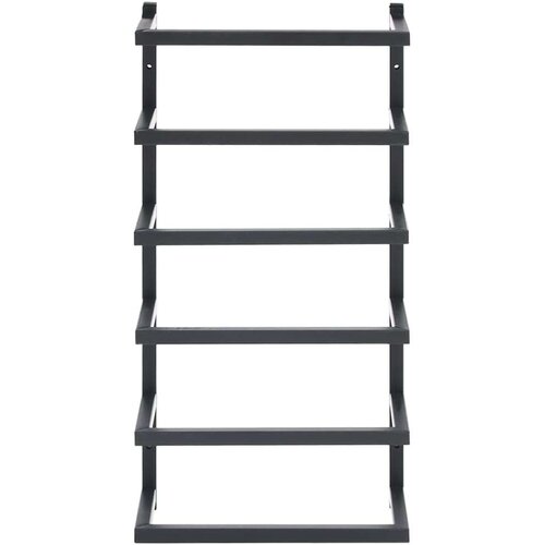 VidaXL stalak za ručnike crni 24 x 12 x 48 cm čelični Slike