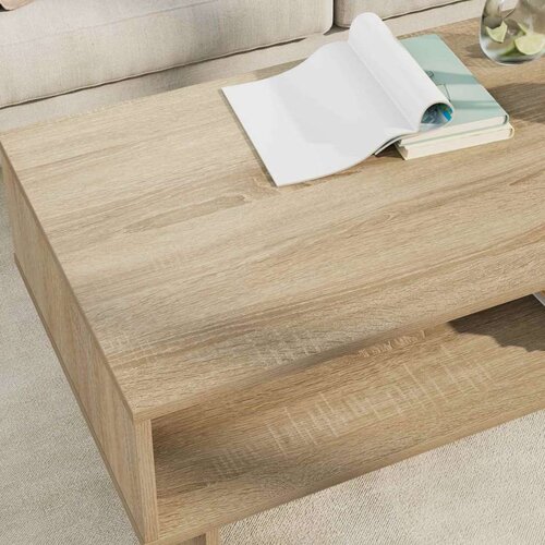  Stolić za kavu Sonoma hrast 100 x 46 x 35 cm Konstruirano drvo Slike