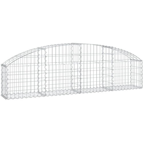  Gabionska ko&amp;scaron;ara s lukom 200 x 30 x 40/60 cm pocinčano željezo Slike