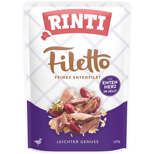 Rinti Filetto Pouch v želeju, 24 x 100 g - Raca z račjimi srčki Slike