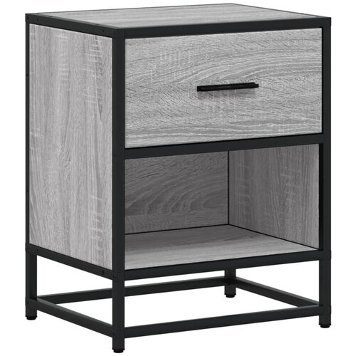 Maison Chic Nočna omarica - Nočna miza siva sonoma 40x31x50 cm inženirski les, (21689324) Slike