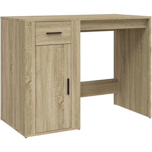 Maison Chic Pisalna miza - pisarni&amp;scaron;ka miza - Računalni&amp;scaron;ka miza sonoma hrast 100x49x75 cm inženirski les, (21785173) Slike