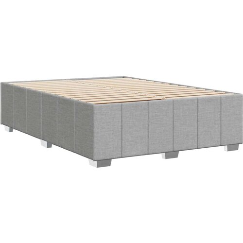 VidaXL okvir za krevet bez madraca svjetlosivi 140 x 190 cm od tkanine Slike