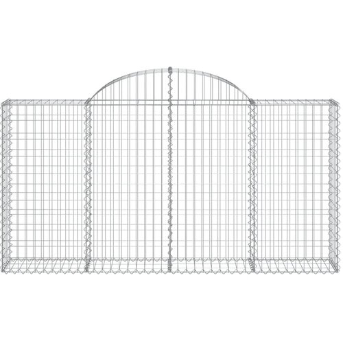  Lučne gabionske ko&amp;scaron;are 7 kom 200x30x100/120cm pocinčano željezo Slike