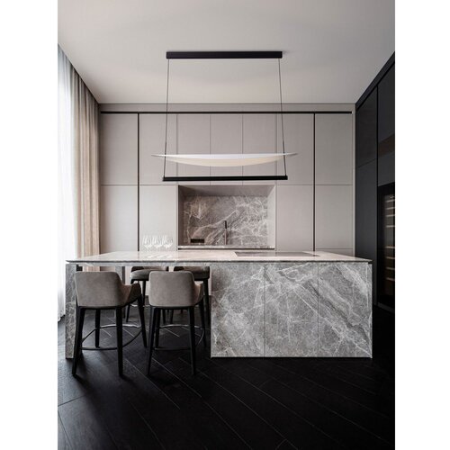 Nova Luce Bela/mat črna aluminijasta LED zatemnitvena viseča svetilka Diona &amp;ndash; Slike