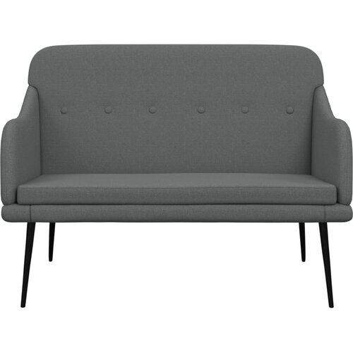  Klupa tamnosiva 110 x76 x 80 cm od tkanine Slike