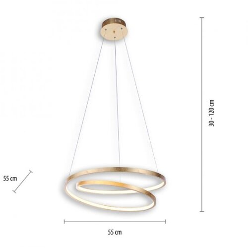 PAUL NEUHAUS 2472-12 - led prigu&amp;scaron;iva luster na sajli roman LED/30W/230V zlatna Slike