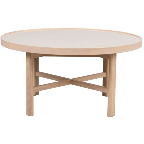 Rowico Okrugao stolić za kavu s keramičkom daskom u prirodnoj boji 90x90 cm Marsden – Cijene