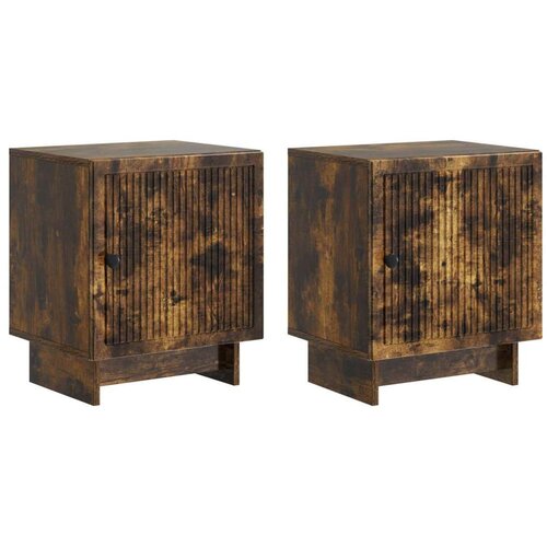  Noćni ormar 2 pcs Dimljeni hrast 43 x 34 5 x 50 cm - Dimljeni hrast 2 Cene