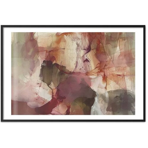  Plakat Spring Composition - glimmers and forms in watercolor technique 90x60 Crni okvir s margom Cijene