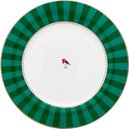 Pip Studio Love Birds - krožnik Stripes Green - 26,5 cm Slike