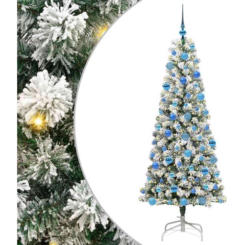 vidaXL Umetno Zložljivo Božično Drevo z LED lučmi 180 cm PVC, (5000066631) Cene