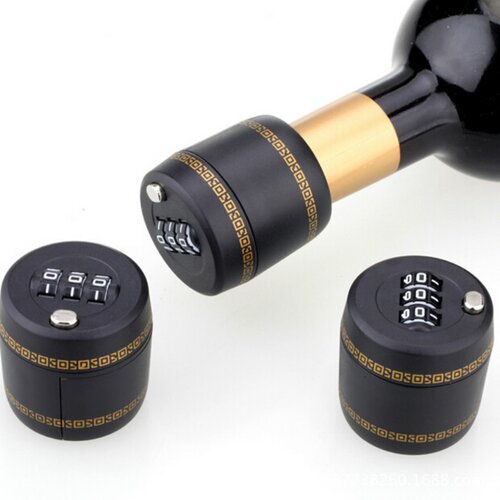 INF Zavarujte svoje vino s 3-mestno kombinacijsko ključavnico za steklenice, (22150374) Cene