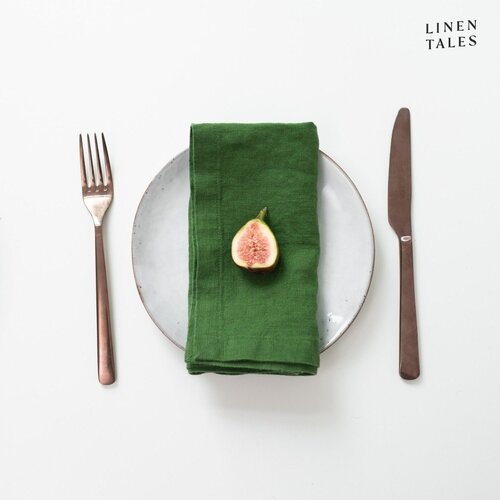 Linen Tales Laneni ubrusi u setu 2 kom 40x40 cm True Green &amp;ndash; Slike