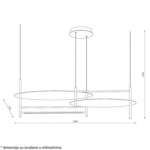 solea 28 visilica 34W 3000/4000/6000K bela/plava Cene