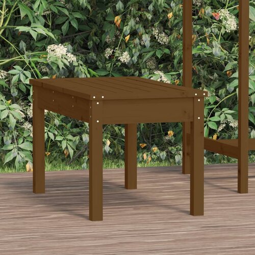  The Living Store Vrtna klop medeno rjava 80x44x45 cm trdna borovina - Vrtna Klop, (21477353) Slike